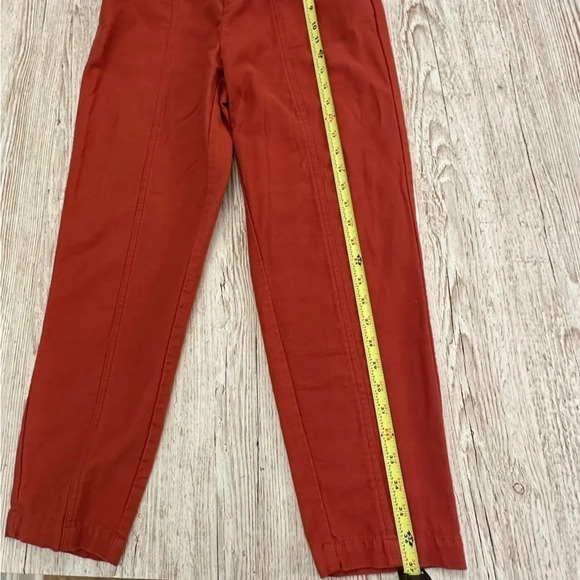 Who What Wear Paper Bag High Waist tapered leg Crop Pants with tie pockets 4 - Picture 10 of 10